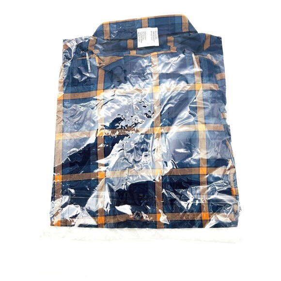 Dixxon Shirt Women Medium Button Up High Fives Flannel blue/orange - Picture 2 of 3